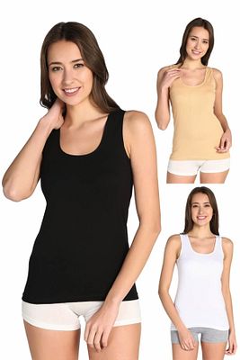 Kadın Karışık Renk 3'lü Paket  Atlet ELF568T0136CCM3 ürün fotoğrafı