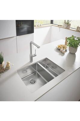 1,5 Göz 44x58 Cm El Yapımı Paslanmaz Çelik Evye ürün fotoğrafı