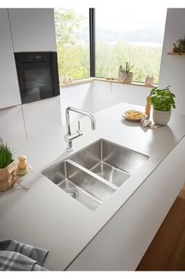 1,5 Göz 44x58 Cm El Yapımı Paslanmaz Çelik Evye ürün fotoğrafı