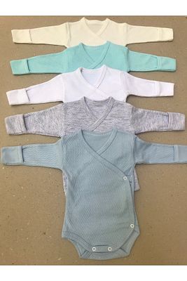 Uzun Kollu Kendinden Eldivenli Çıtçıtlı Badi Kruvaze (5 Lİ PAKET) ürün fotoğrafı