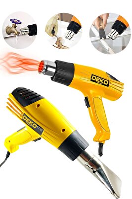 Sıcak Hava Tabancası 3700 Watt Çift Kademeli Termik Korumalı Sıcak Hava Üfleme Makinesi 900 C° ürün fotoğrafı