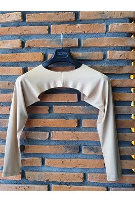 Bolero Krem Renk Tesettür Içe Giyilen Uzun Kol Bolero Içlik ürün fotoğrafı