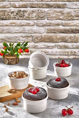 6 Lı Sufle Ve Kek Fırın Kabı Kalıbı ürün fotoğrafı