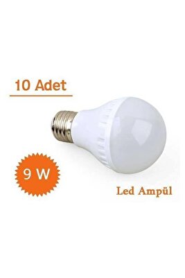 Banyo Mutfak Için Ideal 9w Enerji Tasarruflu Led Ampul ( 10 Adet ) ürün fotoğrafı