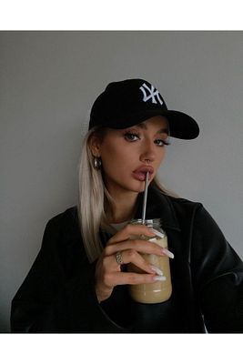 Unisex Beyzbol Ny Şapka Siyah - Beyaz ürün fotoğrafı