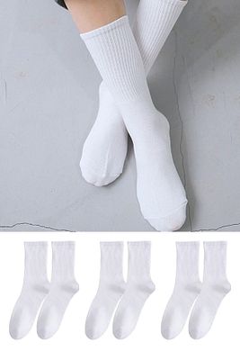 Unisex 3'lı Düz Tenis Model Çorap ürün fotoğrafı