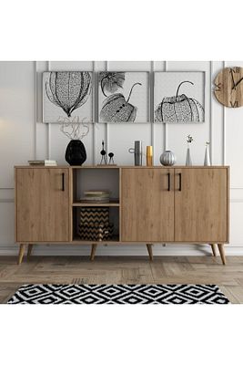 1626 Exxen 180 Cm (AHŞAP AYAKLİ) Modern Konsol Sepet ürün fotoğrafı