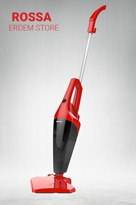 Dik Elektrikli El Süpürge Dikey Kırmızı Toz Torbasız Rossa - Erdem Store ürün fotoğrafı
