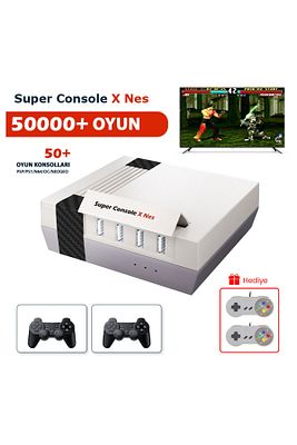 Retro Super Konsol X Nes 64gb Kablosuz Çift Joystick 50+ Oyun Konsolu Ve 50.000+ Oyun ürün fotoğrafı