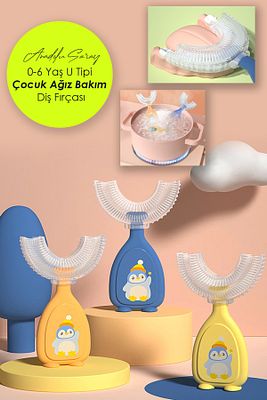 0-6 Yaş Yeni Nesil Çocuk Diş Fırçası U Şeklinde Pratik ürün fotoğrafı