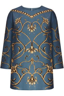 Mavi Ampir Desenli Bluz 38 Beden ürün fotoğrafı