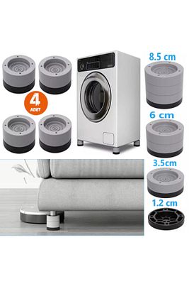 Beyaz Eşya Ayağı Çamaşır Makinesi Mobilya Titreşim Önleyici Kaydırmaz Ve 3.5 Cm Yükseltici 4 Lü Set ürün fotoğrafı