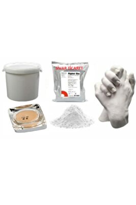 Aljinat Ten Rengi Taş Boyalı 3 Boyutlu Kalıp El Heykeli Kalıbı Alma Tozu ürün fotoğrafı