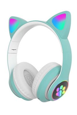 Kart Girişli Radyolu Bluetooth 5.0 Kulaklık Yüksek Ses Akıllı Led Işıklı Kedi Kulaklık ürün fotoğrafı