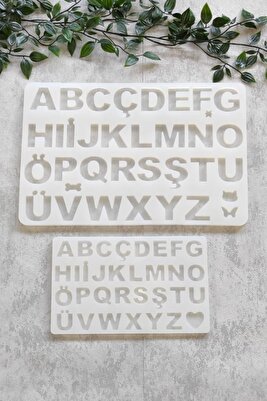 Epoksi Silikon Kalıbı 4cm Ve 2,5cm Harf Anahtarlık Alfabe Set Reçine Epoksi Silikon Kalıp ürün fotoğrafı