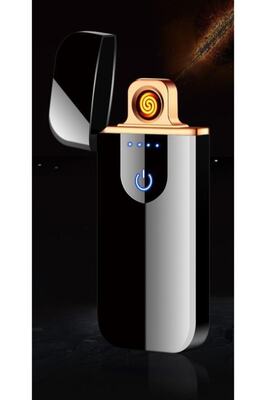 Parmak Izi Dokunmatik Çakmak Usb Şarj Anti-rüzgar Elektronik Çakmak ürün fotoğrafı