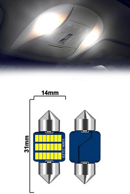 Sofit Led Canbus 31mm Iç Aydınlatma Plaka Lamba T10 21 Led 2 Adet ürün fotoğrafı