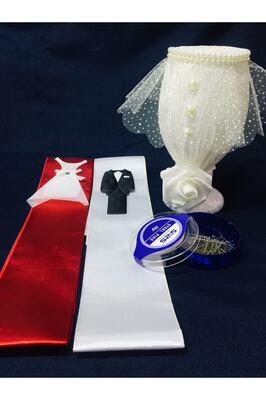 Düğün Gelin Damat Takı Merasimi Için Takı Kurdelası Iğne Ve Iğnelik Set Iğnedanlık Takı Kurdesi ürün fotoğrafı