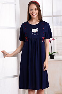 Lohusa Kadın Gecelik Lacivert ürün fotoğrafı