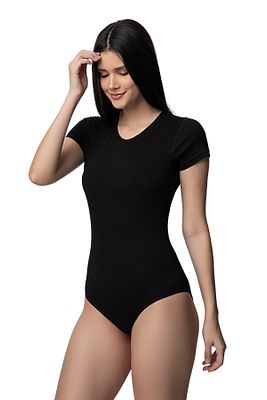 302 Özlem Kadın Kancalı Yarım Kol Bodysuit ürün fotoğrafı