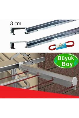 Cetinel Balkon Çamaşır Kurutmalık Askılığı Kare Küpeşte Balkon Askısı 80x30 Mm ürün fotoğrafı
