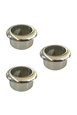 3 Adet Doğalgaz Flex Hortumu Için Mermer Üstü Delik Tıpası Tapası Yüzük Krom ürün fotoğrafı