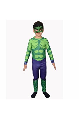 Erkek Çocuk Yeşil Maskeli Hulk Kostümü ürün fotoğrafı