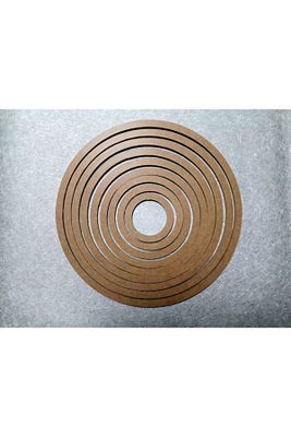 9'lu Vidasız Ahşap Yuvarlak 3 Mm Kalınlıkta Kasnak, Düş Kapanı, Makrome Örgü Için Mdf Kasnak ürün fotoğrafı