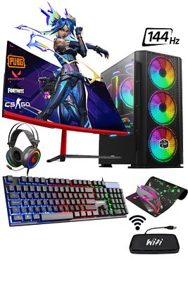 Fx55 I5-3470 16gb 240gb Ssd+1tb Hdd Rx550 4gb 24" 144hz Curved Masaüstü Bilgisayar ürün fotoğrafı