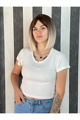 Luxury Lansman Kısa Perçemli Düz Bob Kesim Peruk ürün fotoğrafı