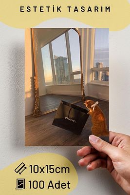 Natural Temalı Poster Seti - Arkası Yapışkanlı Duvar Posteri Kolaj Seti - 100 Adet - 10cm*15cm ürün fotoğrafı