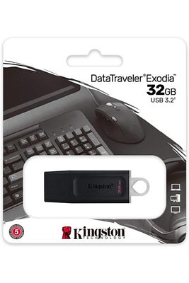 32 GB USB 3.2 Gen 1 DataTraveler Exodia Siyah Beyaz 32 GB Flash Bellek ürün fotoğrafı