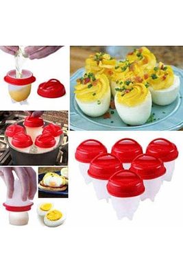 Silikon Yumurta Haşlama Aparatı Pişirme Kalıbı 6 Lı Set ürün fotoğrafı