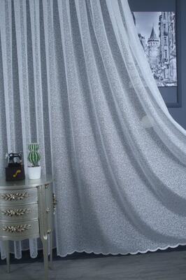 Kum Desen Jakar Tül Perde 1/2 Seyrek Pile 300x260 cm ürün fotoğrafı