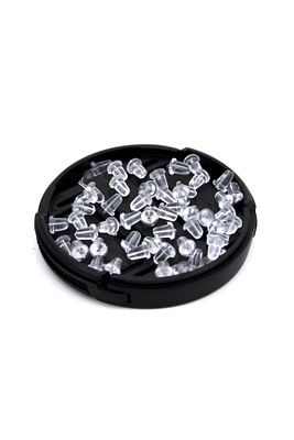 400 Adet (200 ÇİFT) - 5x5 Mm Plastik Küpe Pistonu, Küpe Arkalığı ürün fotoğrafı