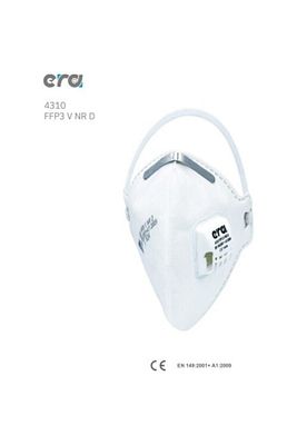 Era 4310 Ffp3 Ventilli C Tipi Solunum Koruyucu 1 Adet Hijyenik Paket ürün fotoğrafı