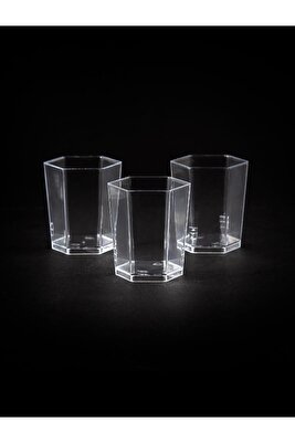 Plastik Kristal Altıgen Kap 50cc - 50 Adet (1 PAKET) ürün fotoğrafı
