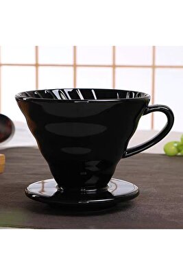 Seramik Siyah V60 Kahve Demleyici ürün fotoğrafı