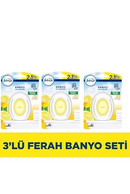 Banyo Hava Ferahlatıcı Oda Kokusu Limon Ferahlığı 3'lü ürün fotoğrafı