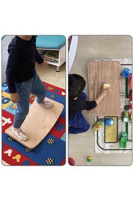 Ahşap Denge Tahtası, Montessori Balance Board, Çocuklar Ve Yeni Başlayanlar Için Oyun Tahtası ürün fotoğrafı