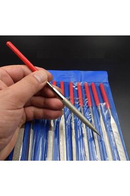 Diamond Elmas Eğe Seti Metal Cam Takı Kuyumcu Hassas Eğeleme Takımı 10 Adet Cam Metal Porselen ürün fotoğrafı