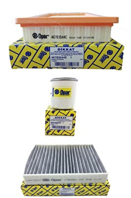 Fiat Egea Cross 1.4 Fire Benzinli 3lü Karbon Filtre Seti 2020 Sonrası ürün fotoğrafı