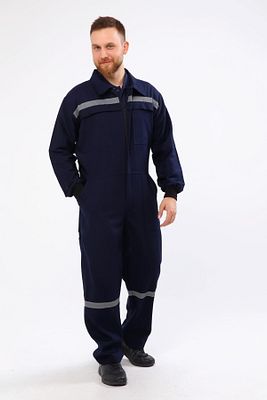 Yazlık Iş Tulumu 16/12 Gabardin Lacivert Boy Tulum Reflektörlü 5 Cepli ürün fotoğrafı