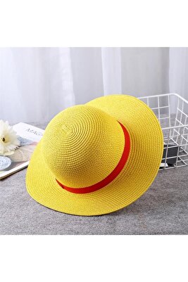 Luffy Hasır Şapka Anime Karikatür Güneş Koruyucu Hasır Japon Şapka ürün fotoğrafı