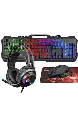 Fitment Rgb Gaming Combo Oyuncu Klavye Mouse Kulaklık Mousepad Set (Rampage Türkiye Garantili) ürün fotoğrafı
