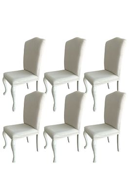 Fransız Pamuklu Kumaş Avangard Model Sandalye Kılıfı 6 Lı Set ürün fotoğrafı