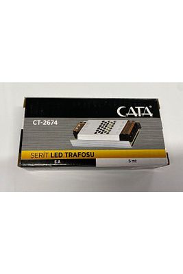 Cata Ct-2674 Şerit Led Trafo 12 Volt 5 Amper 60 Watt (5 METRE)- Ct-2574 Ultraslim Fansız ürün fotoğrafı