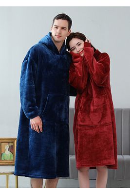 2 Li Wellsoft Kapşonlu Giyilebilir Tv Battaniyesi Unisex Over Size ürün fotoğrafı