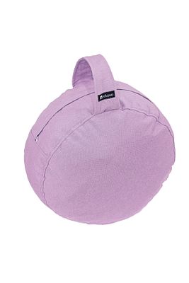 %100 Pamuk Keten Kumaş Yoga Minderi Meditasyon Minderi Mor 36 Cm Çap ürün fotoğrafı