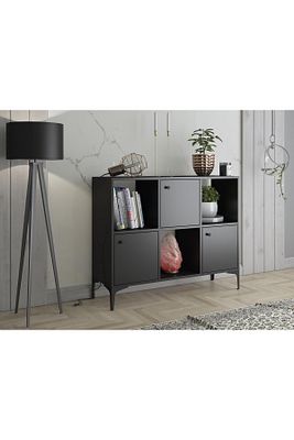 Orbit Premium 3 Kapaklı Metal Ayaklı Çok Amaçlı Dolap Konsol - Siyah / Siyah ürün fotoğrafı